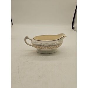 RARE Stetson Gravy Boat with Gold Trim Floral‎ Flower Pattern Vintage